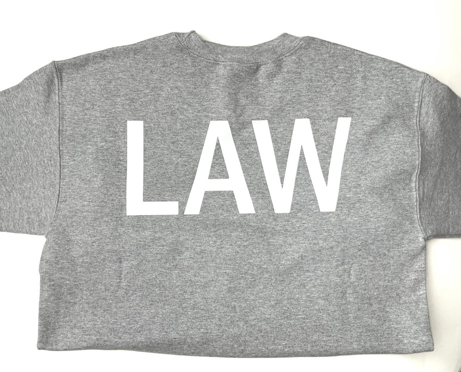 LAW (Back) Gray Crew Neck Sweater
